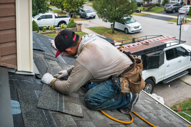 Professional Roofing technician working in Cecil, WI